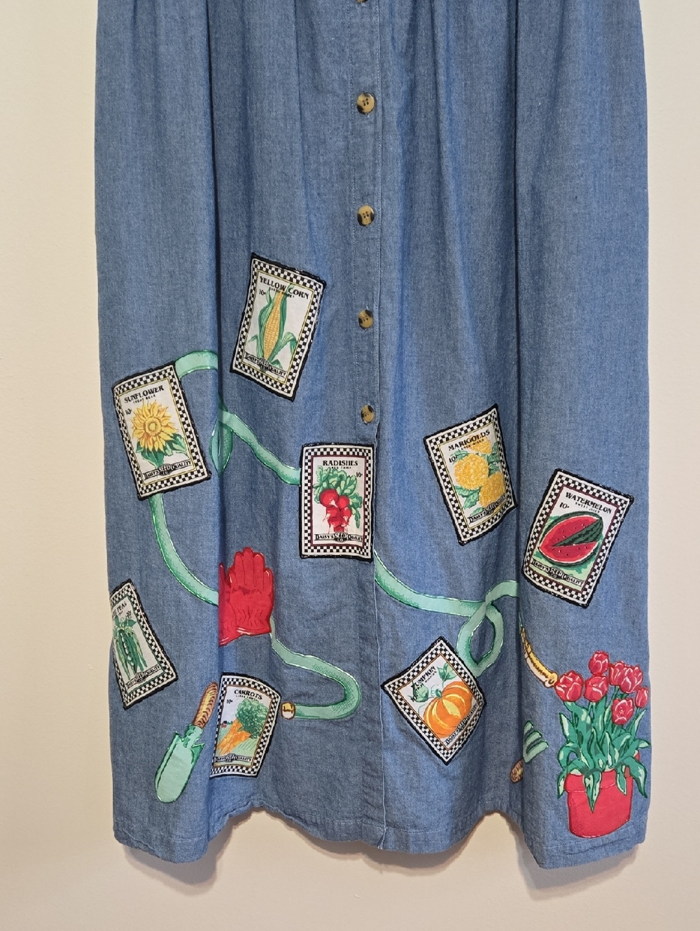 Vintage Denim Gardening Dress - Picture 4 of 11